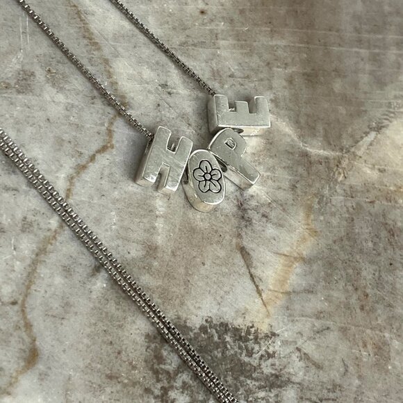 Sterling Silver 925 Dainty "HOPE" Nameplate Pendant Necklace 18.75" Box Chain - Picture 16 of 16